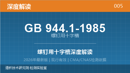 GB944.1-1985《螺钉用十字槽》深度解读