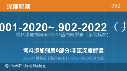 GB 7300.1001-2020~.902-2022《饲料添加剂 第6部分:非蛋白氮 尿素》系列标准深度解读
