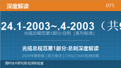 GB/T 7424.1-2003~.4-2003《光缆总规范 第1部分:总则》系列标准深度解读