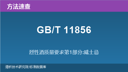 GB/T 11856 烈性酒质量要求系列标准方法速查(2026版)