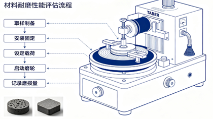 TABER耐磨测试助力某防腐材料企业验证不锈钢四氟喷涂板涂层耐久性