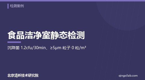 食品洁净室静态检测
