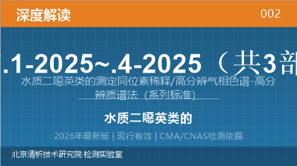 HJ 77.1-2025~.4-2025《水质二噁英类的测定 同位素稀释/高分辨气相色谱-高分辨质谱法》系列标准深度解读